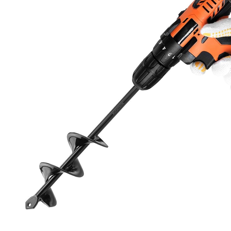 Ruooson 2"(D) x9(L) Auger Drill Bit, Garden Spiral Bit, SpiralPlanter for Planting, Flower Bulb Auger Rapid Planter Digger for 3/8" Hex Drive<1Pcs> - Image 1